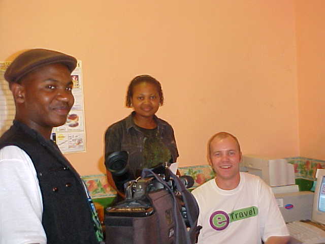 The crew from ATV at the office of Image Communication.