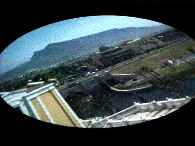 ... well this is what we got to see in this little dark dome. The panorama of the city projected on a small table.
