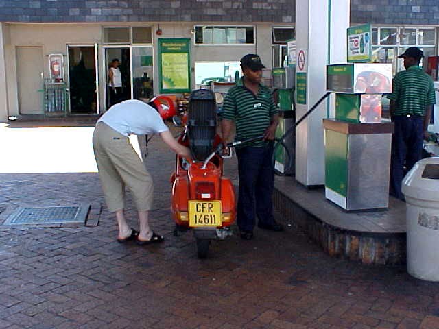 For South Africans it is pretty normal, for the rest of the world it may be very strange. But even if you need 4 litres of petrol, you will be served by somebody. It is about creating as much as employment as possible here.
