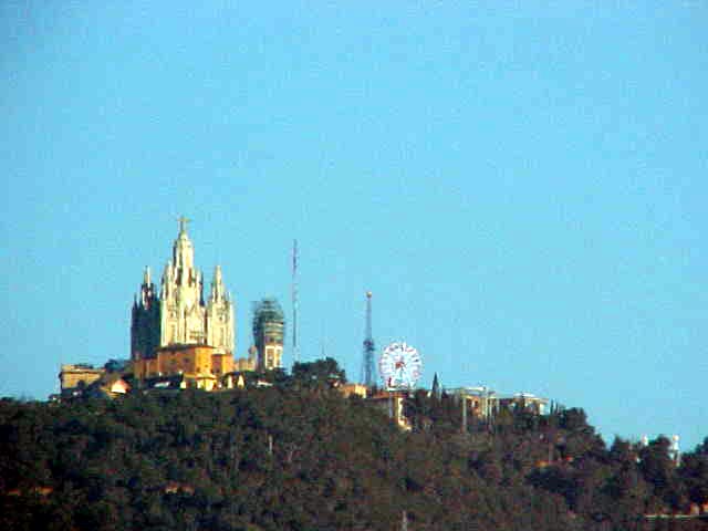 View from the kitchen window: the Tibidabo castle.