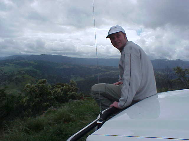 That's me on the front of the wagon, overlooking the valley from the sugar loaf.