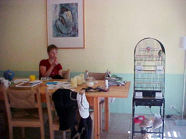 Nan having breakfast.