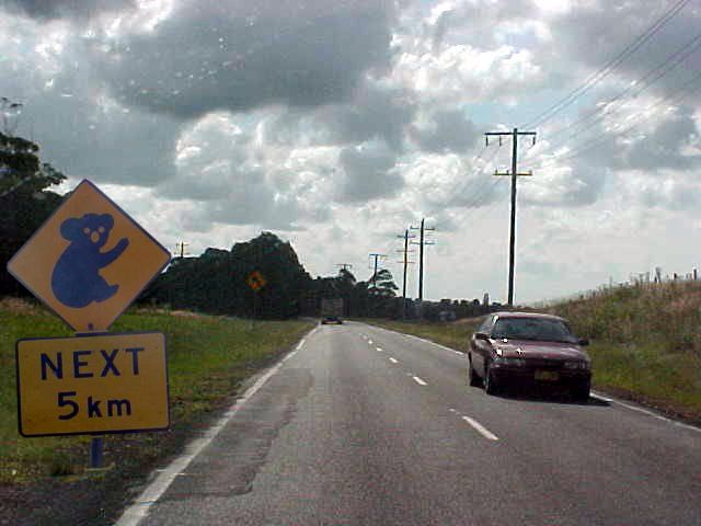 On the road from Newcastle to Shoal Bay. The sign says enough, but I have not seen any...
