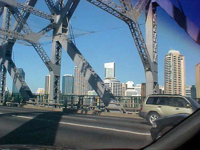 Brisbane city as seen from the Story Bridge...