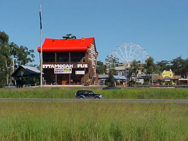 An attraction on itself, the Ettamogah Pub as seen from across the road.