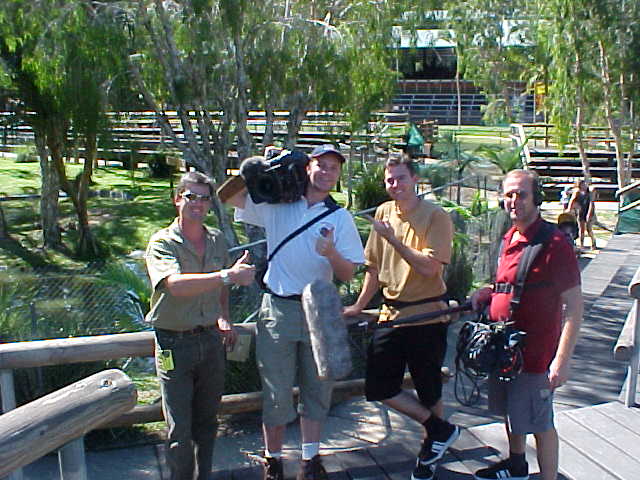 As how we strolled through the Zoo, with at the left, our assistent Stu Morton. 