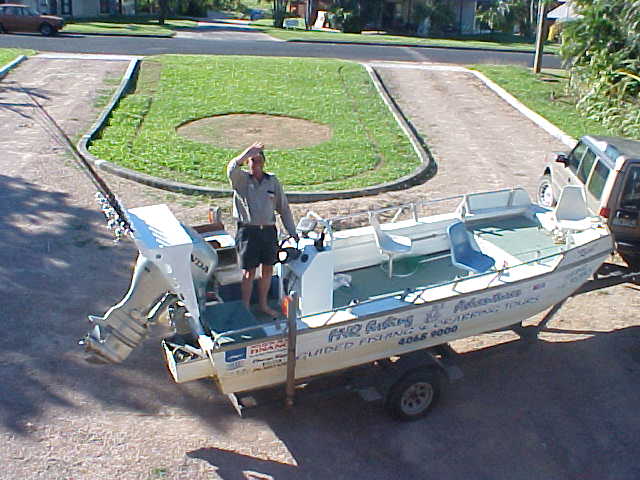 Ajay captain! Malcolm is home with one of his charter boats.