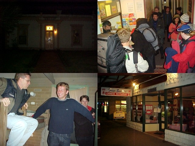 In Port Fairy, where we stayed at the YHA Hostel and where I got my dinner from the Chinese restaurant this night.