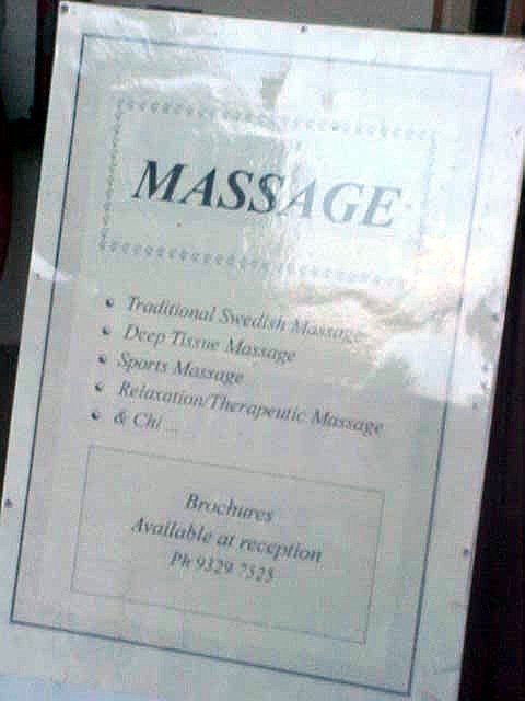 Ed arranged that the in-house masseur gave me a one-hour massage! That was really good, the man, Tony, treated me very firmly and said that my lower back problems might be caused by too much pressure on my upper back.