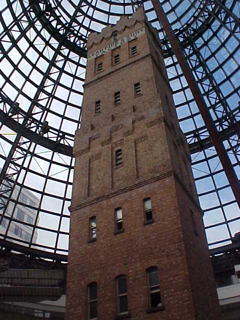 Melbourne Central is this big mall, where they actually built around and over this big tower.