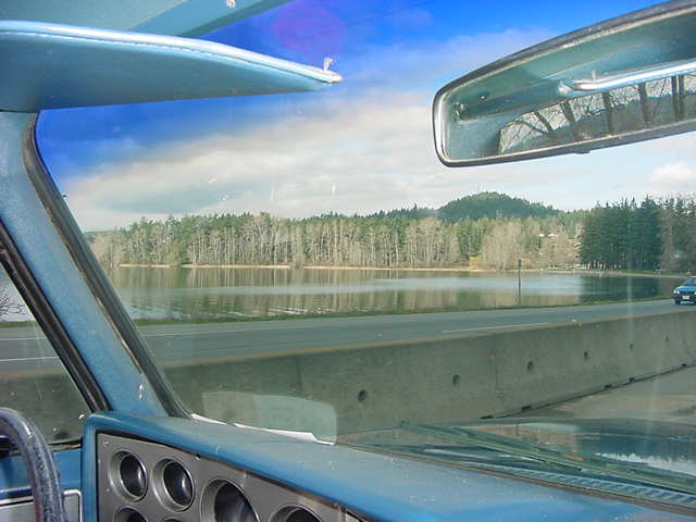 On the road from Saanich to the ferry departure bay in Swartz Bay.