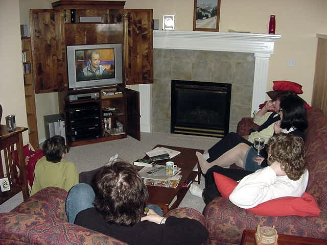 These are the friends watching the television in the TV-room downstairs; because some world traveller from the Netherlands was on today s Vicki Gabereau Show.