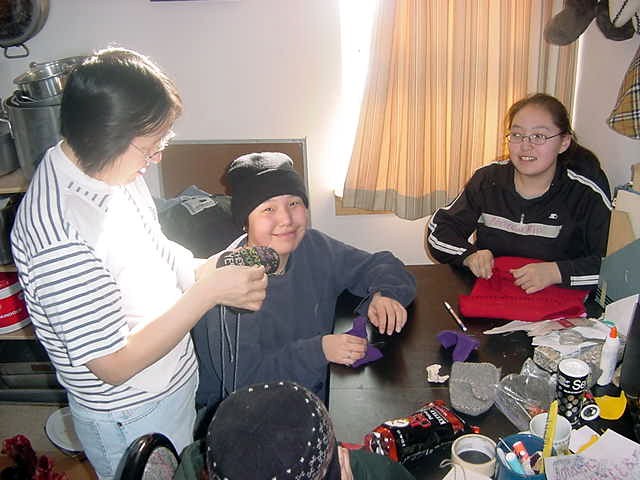 Supported by experienced Inuit people, the kids even make clothing for the babies in the village.