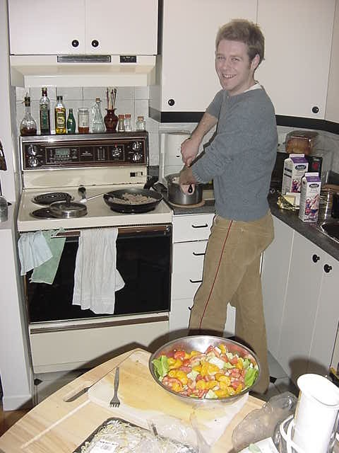 In the end of the afternoon Hubert became the kitchen chef for today.