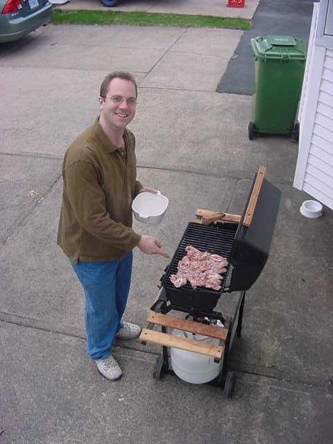 Of course, the man in the house runs the barbeque.