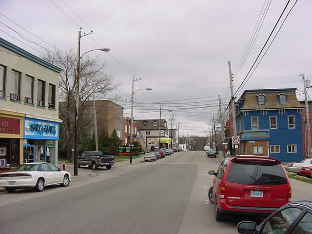 The once popular main street is deserted and the shops that used to make the town are dead. 