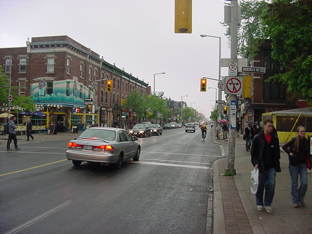 Walking on Bloor Street, Toronto.