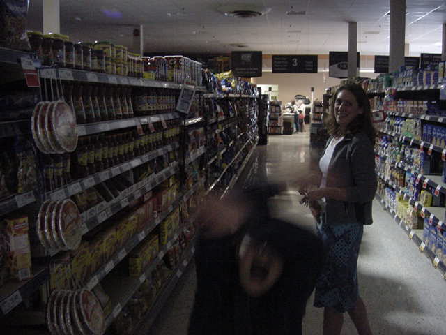Have you ever shopped in a supermarket when the power failed? It was pretty dark here!