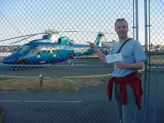 And that was the jet I left Vancouver Island with. Thanks to the support of Jamie Little all the way in Halifax, Nova Scotia, I could board this Sikorsky S-76A jet from www.Helijet.com. Remember that tv-series called Blue Thunder? Well, this is exactly the same type of helicopter!