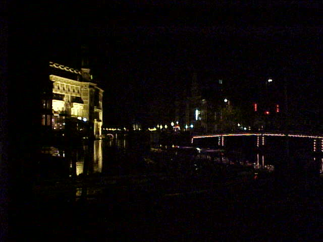 Amsterdam at night.