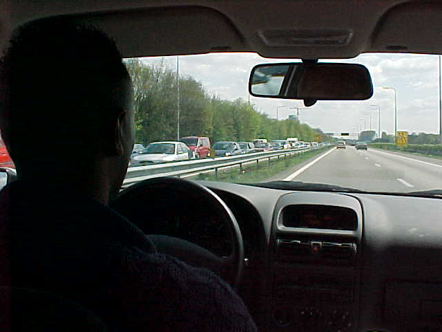 In a car on my way from Rotterdam to Breda.