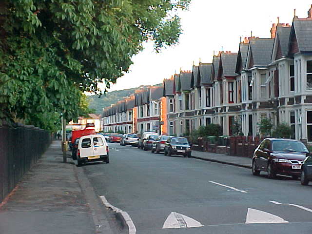 The Welsh street where Daniele Procida works and lives with the family.