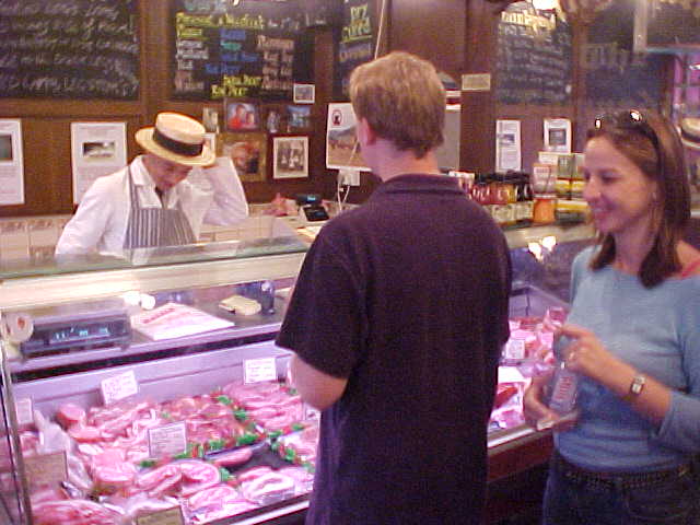 At a real butcher (you have to search for them nowadays), Dan bought some meat for tonights dinner.